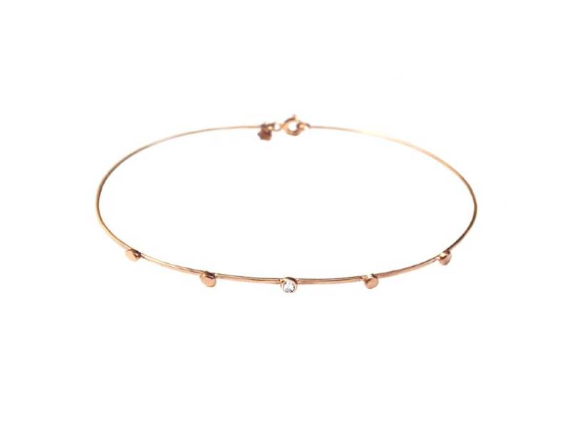 9KT ROSE GOLD RIGID BRACELET SOFIA PHILO MILANO B4102S